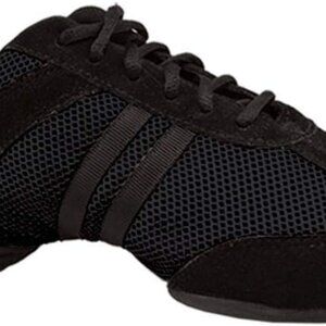 Women's Suede Leather Dance Sneakers 7.5 Mesh Split-Sole Water Resistant